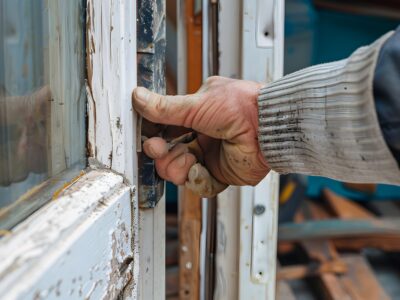 Replacing Worn Weatherstripping to Improve Home Energy Efficiency and Comfort. DIY Home Repair and Maintenance Project for Energy Savings.