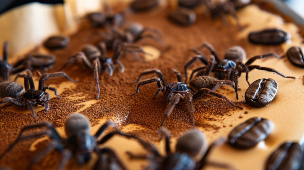 close up view of brown recluse spiders