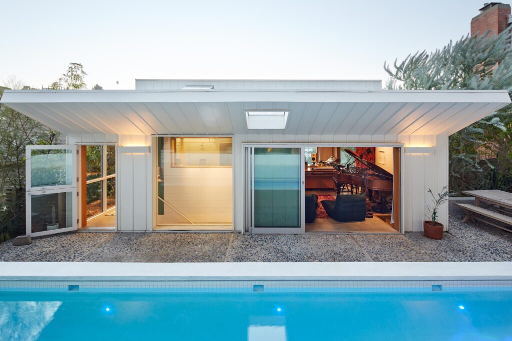 A composer and fashion designer added a ADU creative space to their Los Angeles backyard.