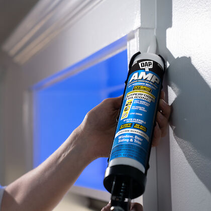 Caulking a window