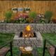 Ladera fire pit in a backyard